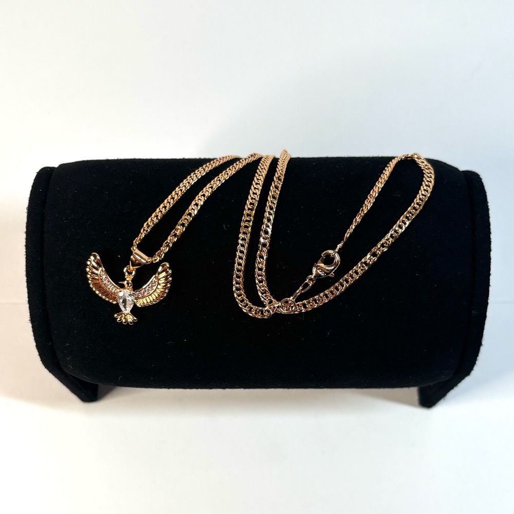 18k rose gold-plated eagle pendant necklace - Picture 2 of 5
